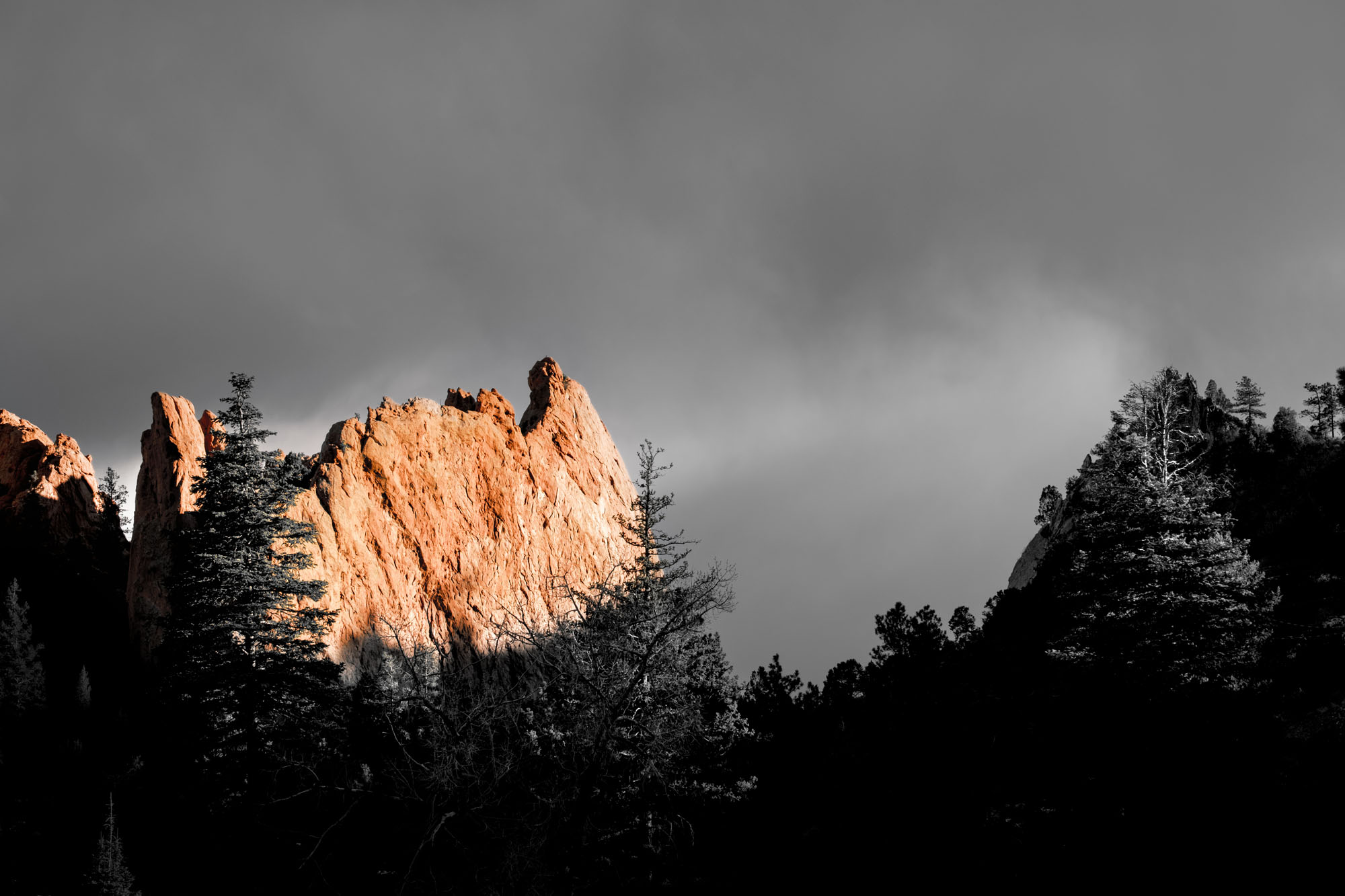 Garden of the Gods Storm Light